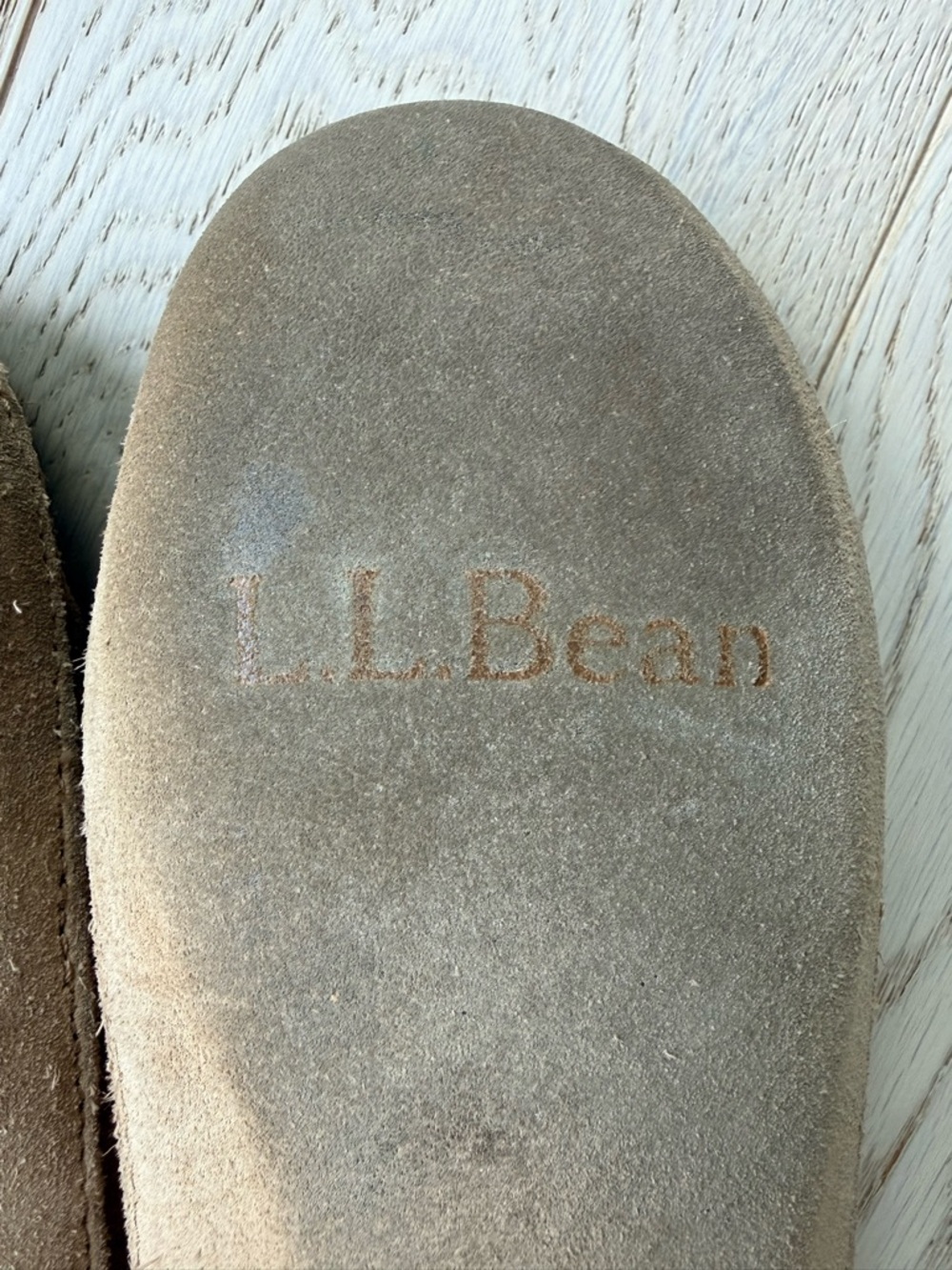 L.L. Bean Kids Brown Suede Moccasin Slippers - Picture 5 of 6